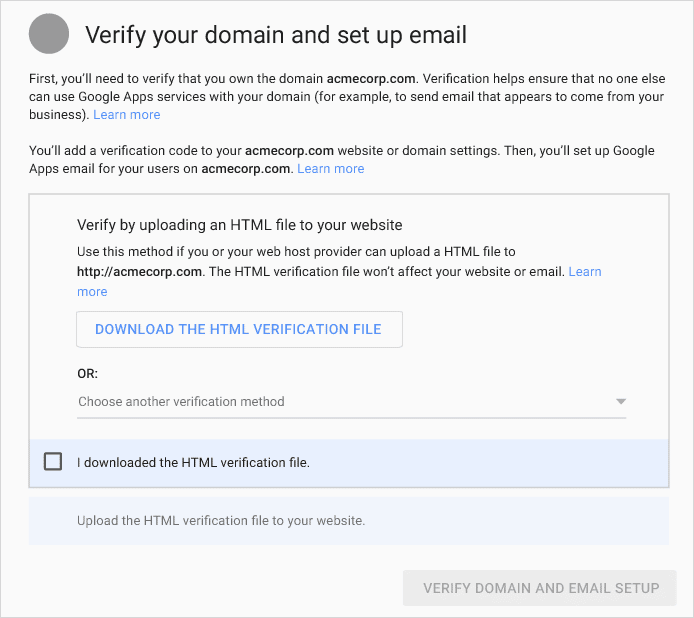 1& 1: Verify your domain