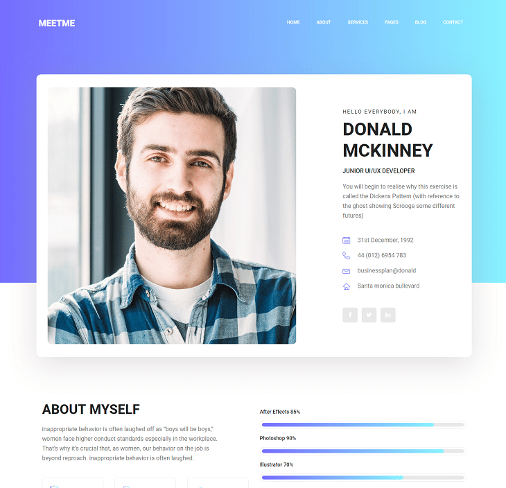 45+ Free Best Resume Website Templates 2020  99Points