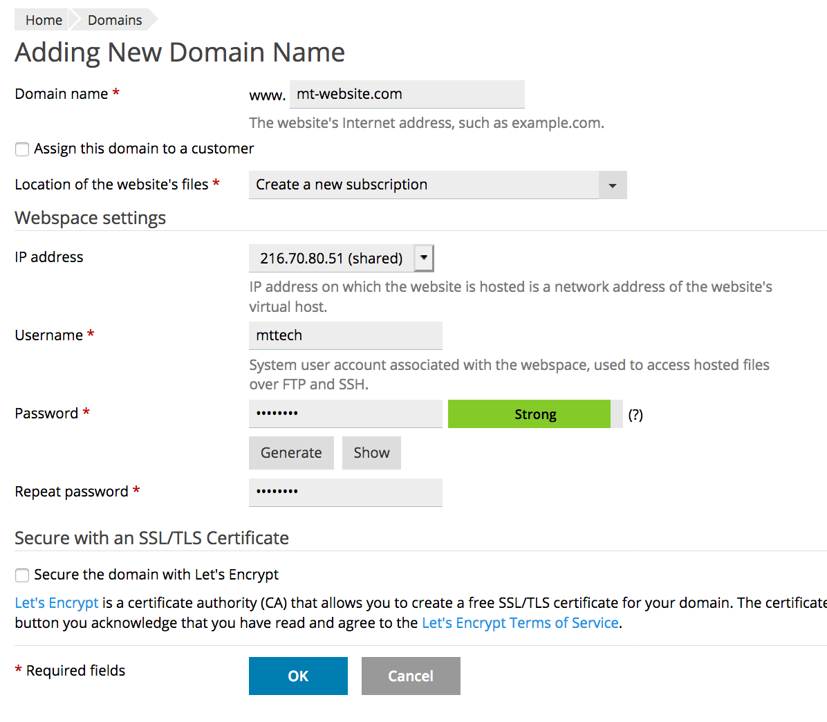 Add or Delete Domains and Domain Aliases in Plesk