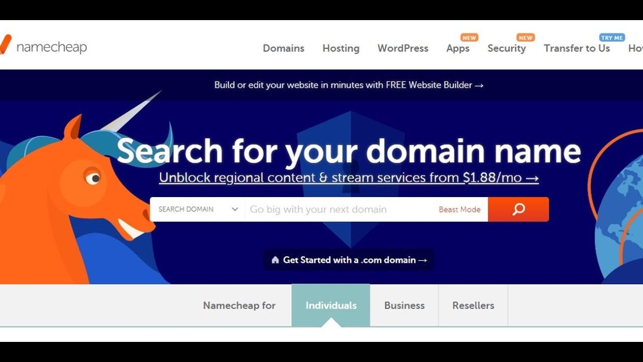 Buy domain from namecheap