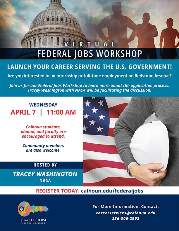 Calhoun hosts federal jobs workshop, available to all