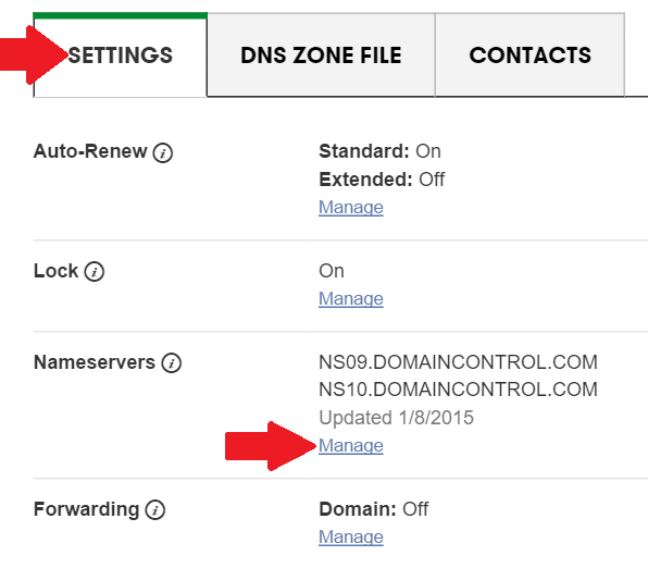 Changing your Name Servers (DNS) on Godaddy