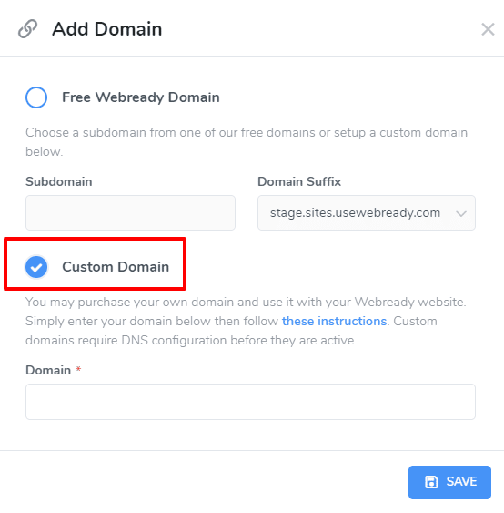 Connecting Your Own Domain Name