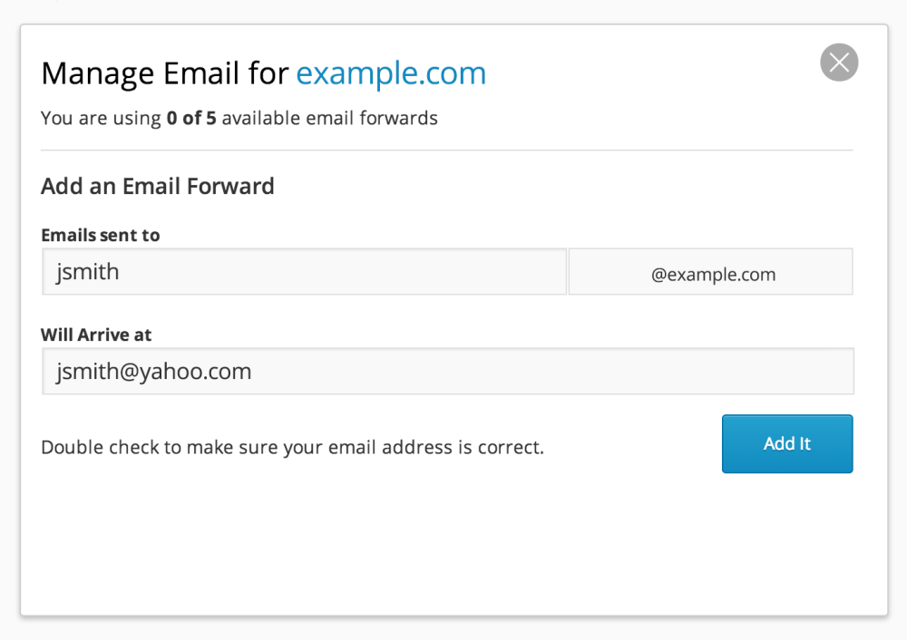 Create an email address with your custom domain using Email Forwarding ...