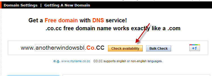 Domain Name Check  AnotherWindowsBlog