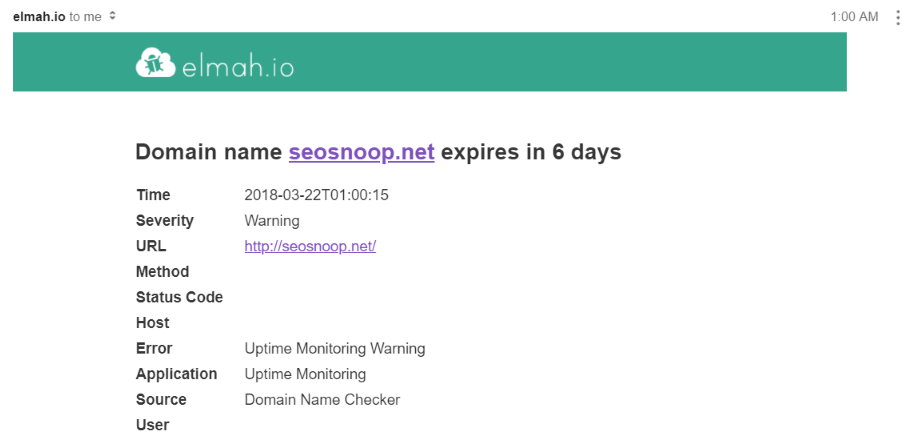 Domain name expires check