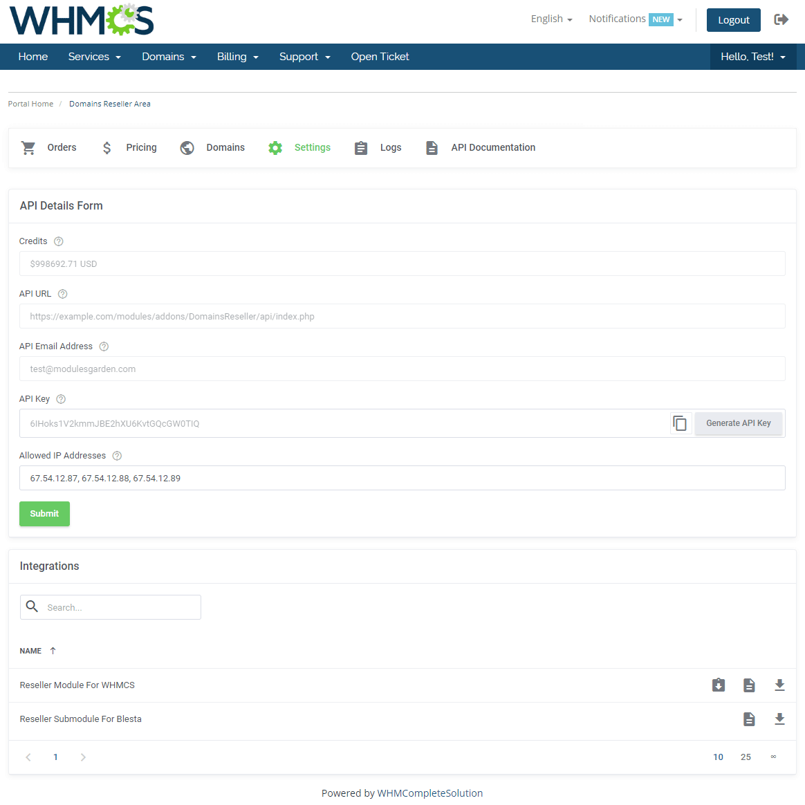 Domains Reseller For WHMCS