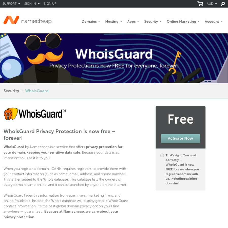 Domains with Namecheap Now Include FREE WhoisGuard Privacy Protection ...
