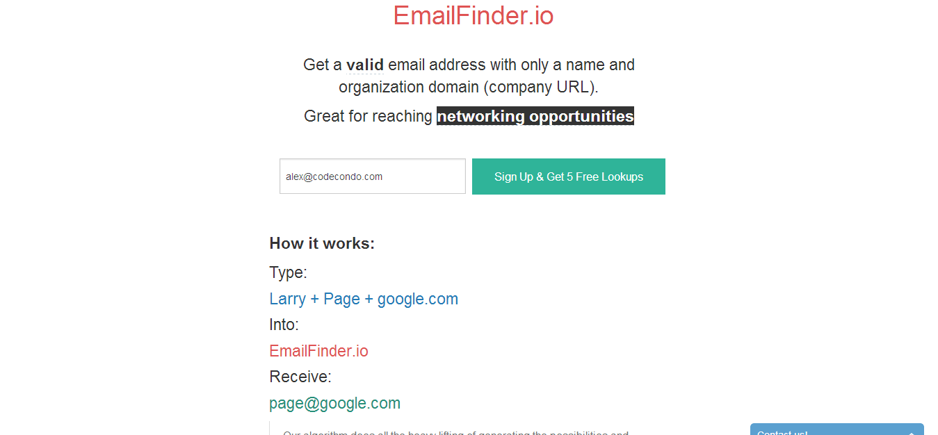 EmailFinder  Find an Email Address by Having Only Name + Domain ...