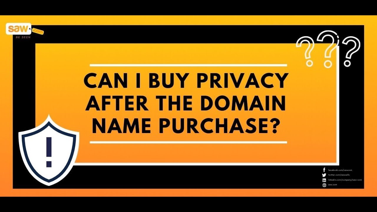 FAQ: Can I Buy Privacy After the Domain Name Purchase ...