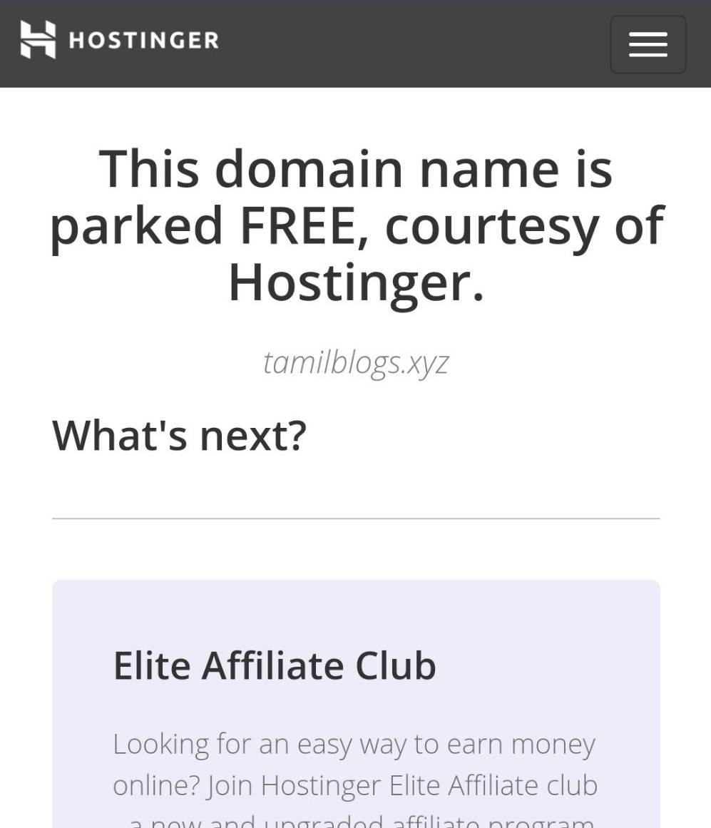 Fix This Domain name is parked Free, Courtesy of Hostinger Error Now 2021