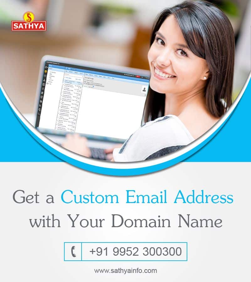 Get a custom Email address with your domain name. For more details ...