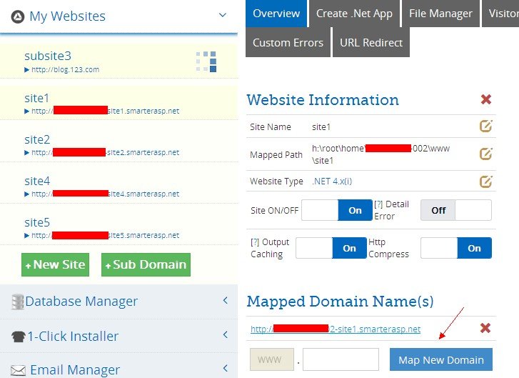 How do I map my domain name to my hosting account?