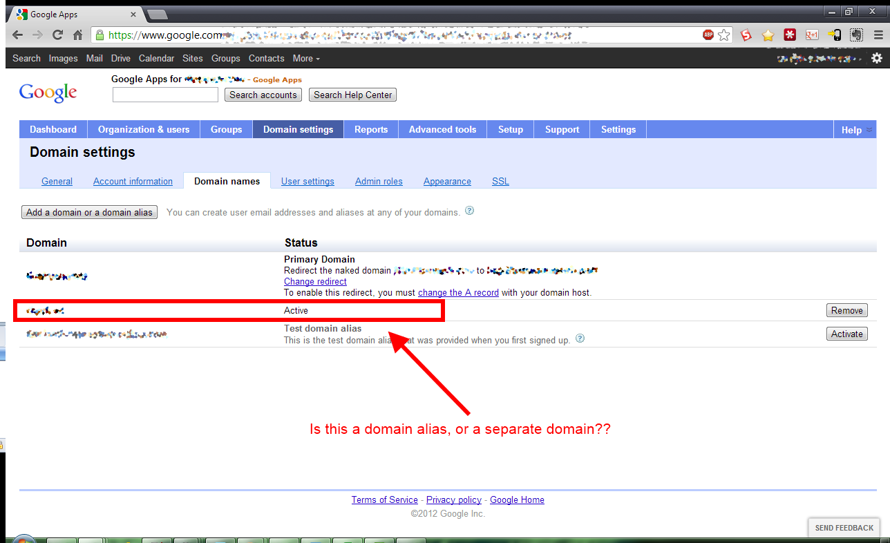 How do I tell if one of my domains in Google Apps for ...