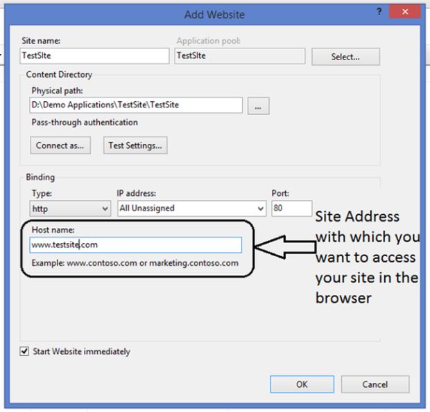 How to Access the Site Using Domain Name Instead of localhost in IIS