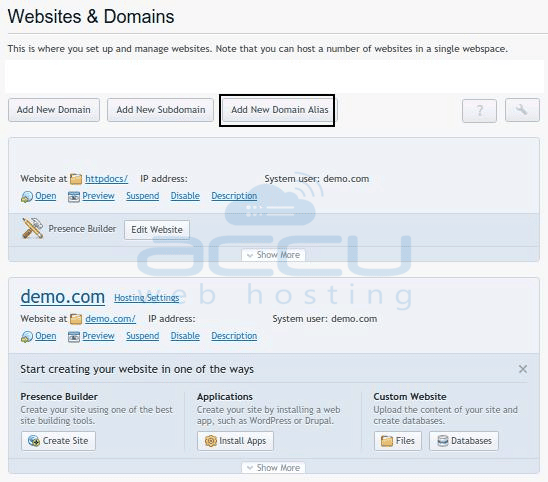 How to Add Domain Alias in WebsitePanel, cPanel and Plesk Panel ...