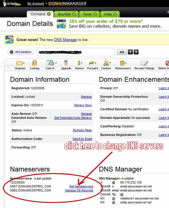 How To Change The DNS Servers Of A Domain Name