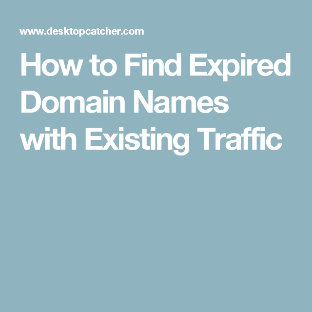 How To Check Expired Domain Traffic