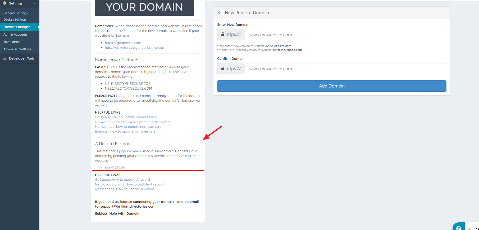 How to Connect a Domain to A Brilliant Directories Website : Solution ...