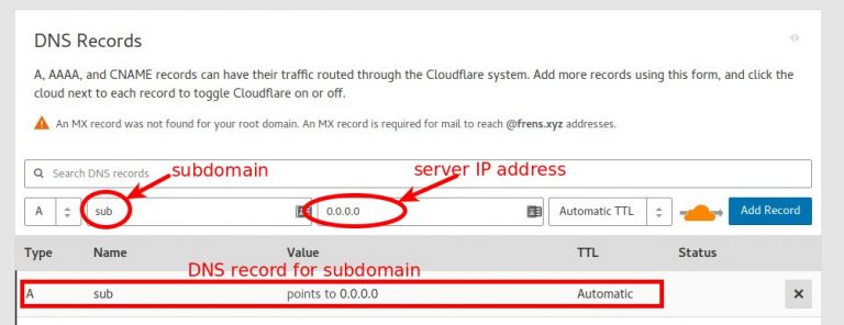 How to Create a Subdomain for RunCloud Web Application