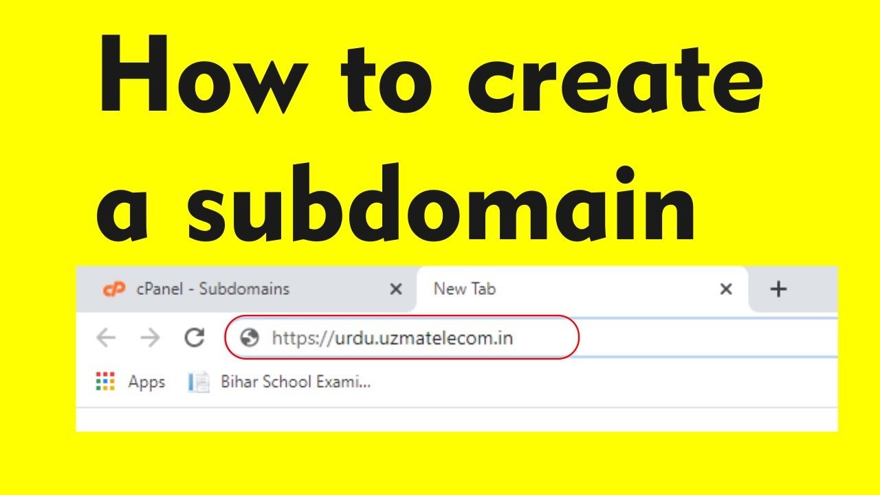 How To Create a Subdomain Using cPanel 2020