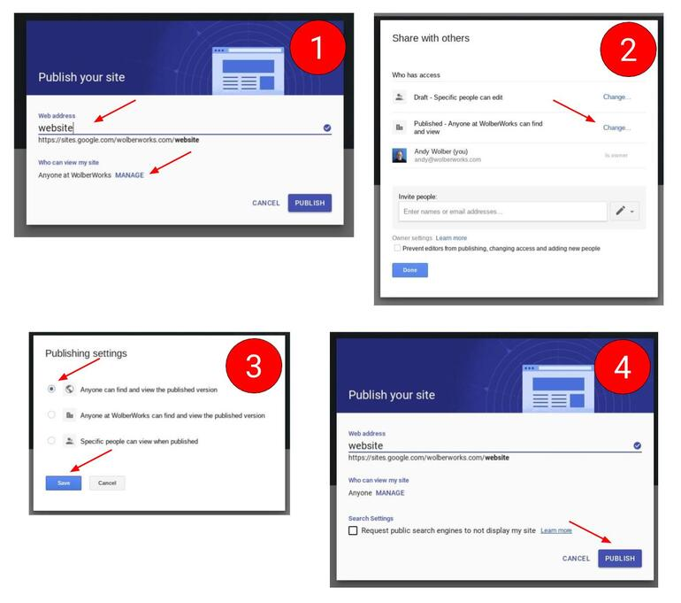 How to create a website using Google Sites