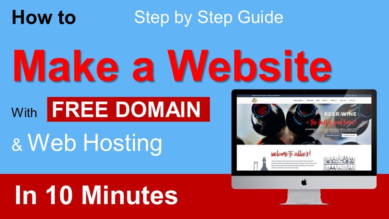 How to create a website with website builder &  Free Domain