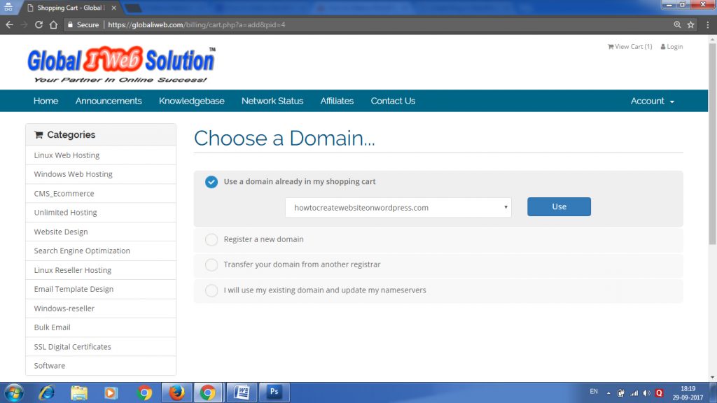 How To Create A WordPress Website Domain Registration ...