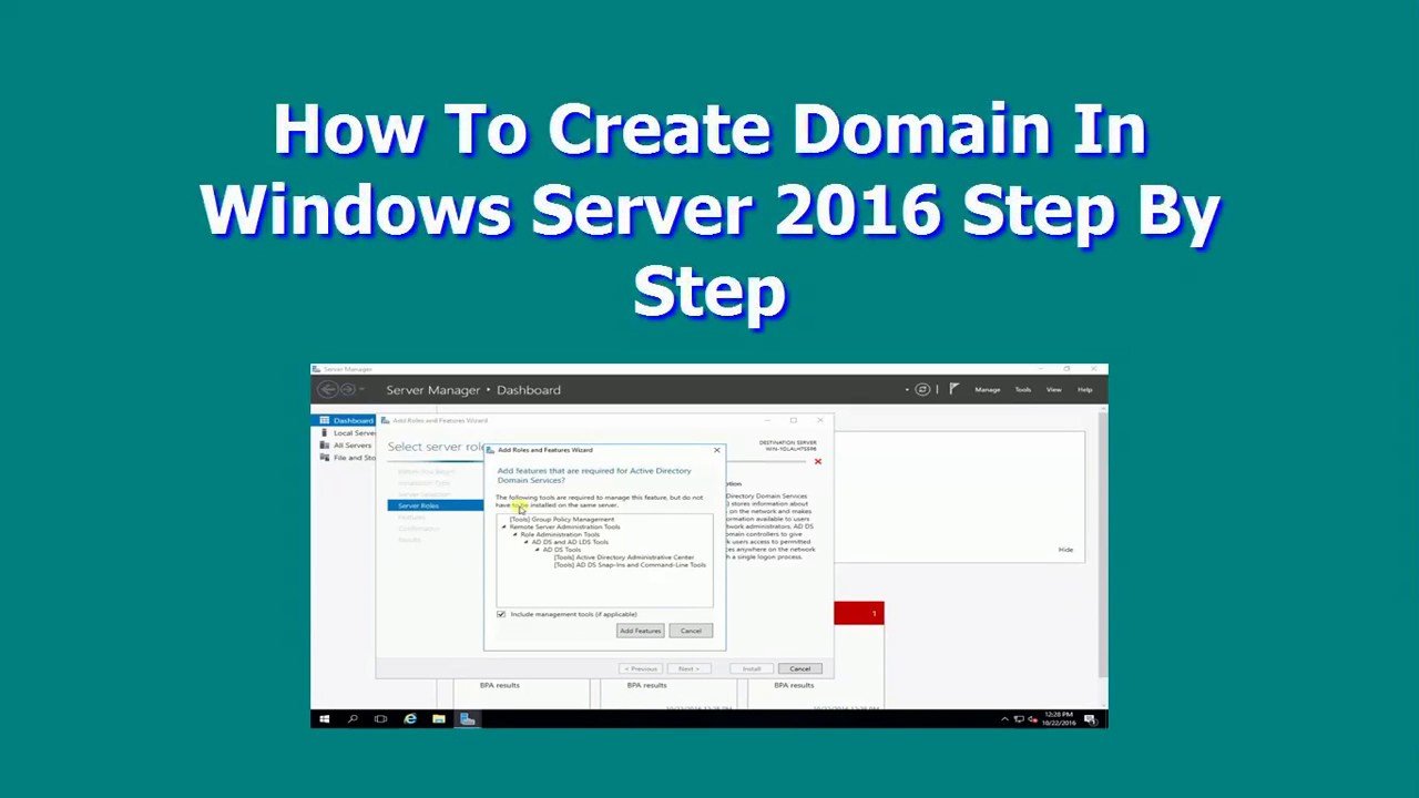 How To Create Domain In Windows Server 2016 Step By Step