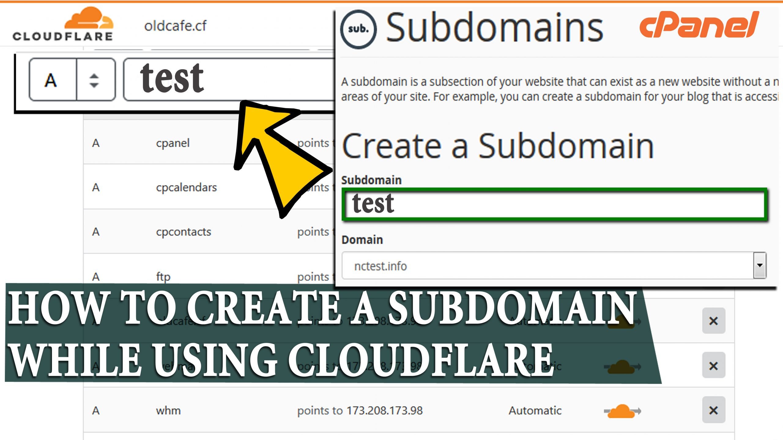 How to create Subdomain and activate it on Cloudflare ...