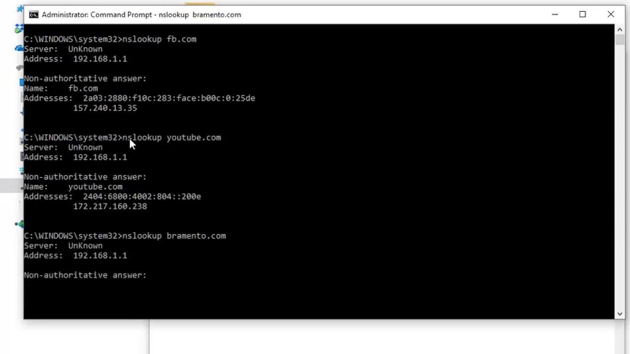 How To Find Domain Name System(DNS) Address Using Windows Command Line ...