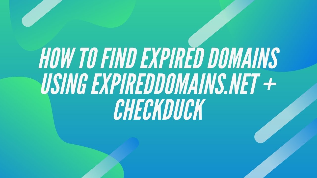 How to Find Expired Domains using ExpiredDomains.net and ...