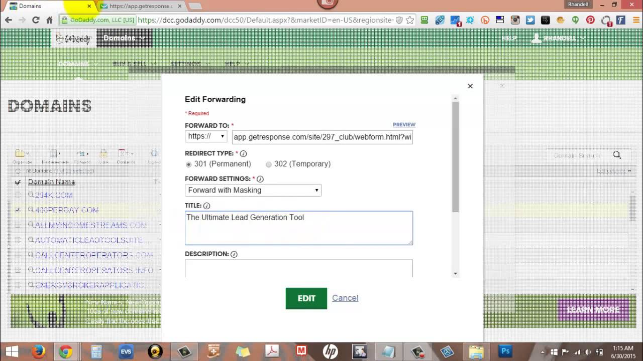 How To Forward A Domain Name With Godaddy 2015