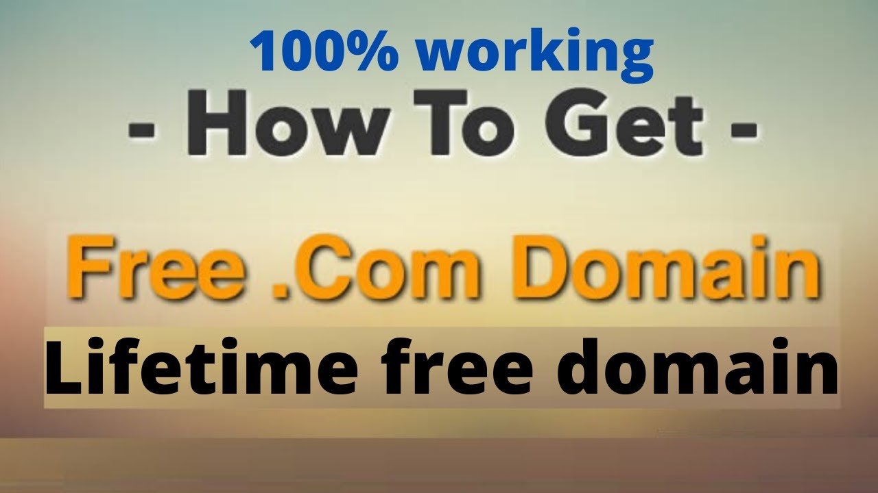 How To Get Free .com Domain