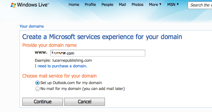 How to get your own email domain name with Hotmail