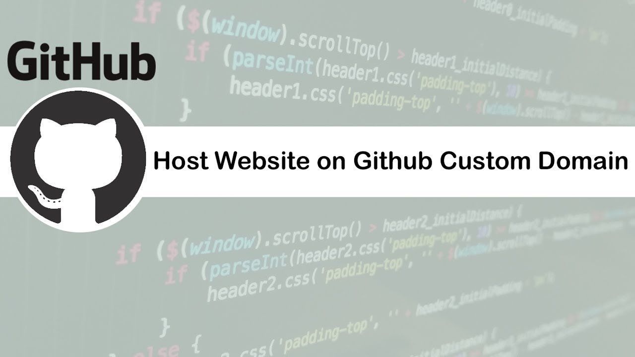 How to Host Website on Github Custom Domain