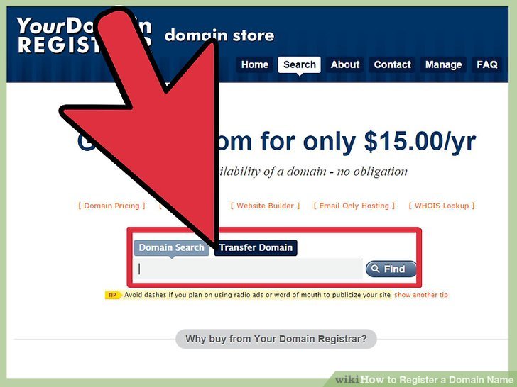 How to Register a Domain Name (with Pictures)