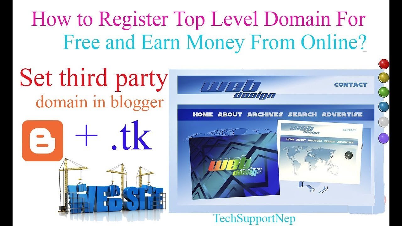 How to Register Top Level Domain For Free and Earn Money From that ...