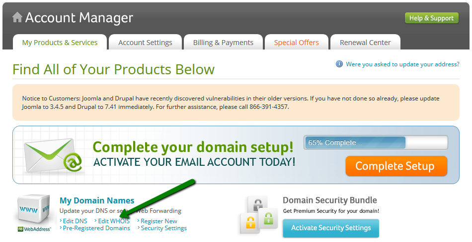 How to transfer a domain from Network Solutions