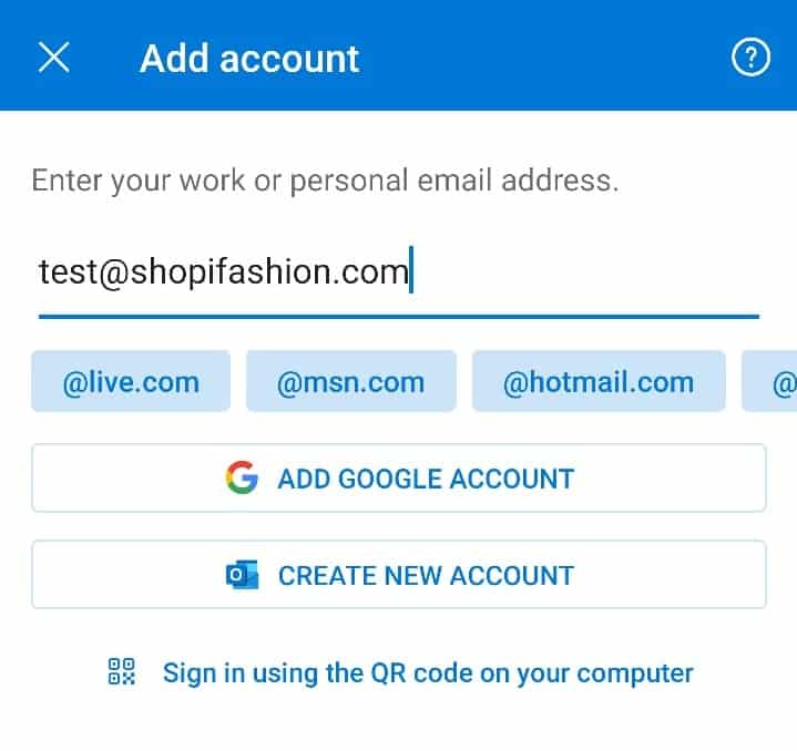 How to use Outlook With your Custom Domain email address on Android ...