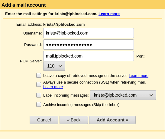 Importing your domain email account into Gmail