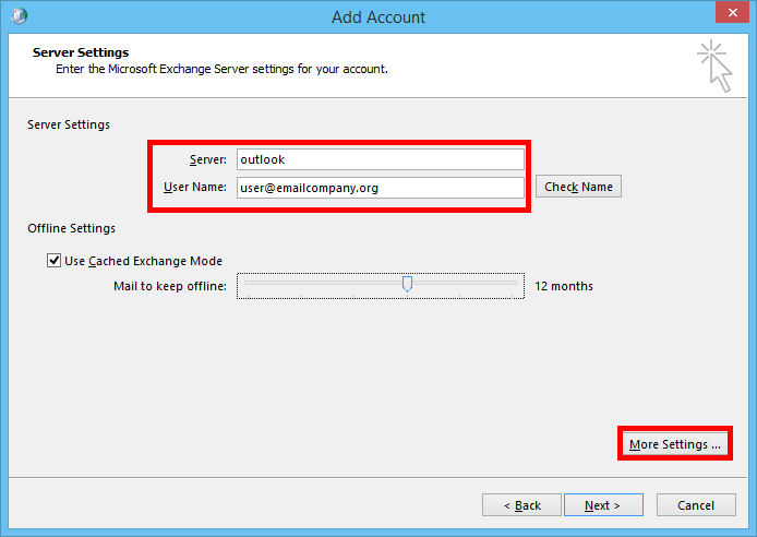 Manually configure Outlook 2013 for email hosted on ...