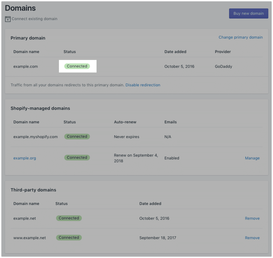 Migrating your IP address · Shopify Help Center