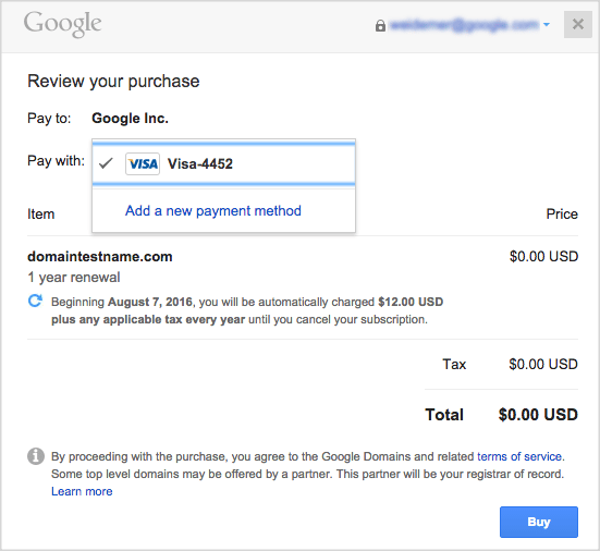 Move your domain billing subscription to Google Domains