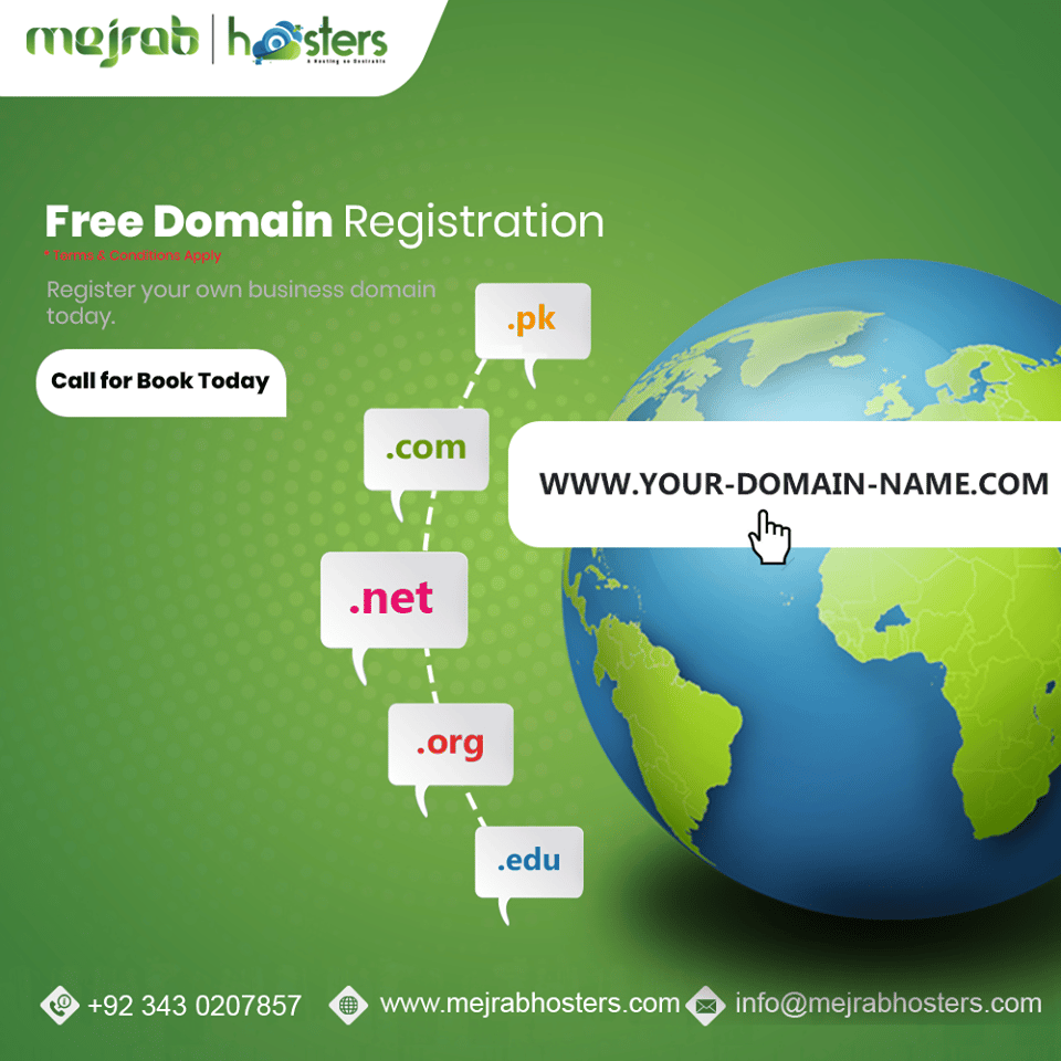 Register Your Free Domain with Mejrab Hosters &  Start Building Your ...