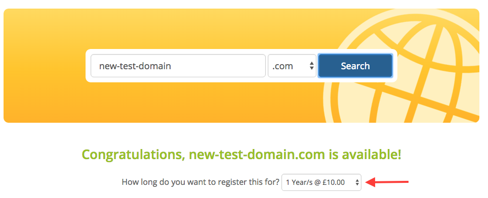 Registering a New Domain Name
