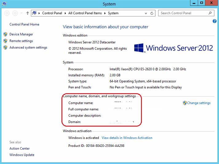Rename AD Domain Name in Windows Server 2012