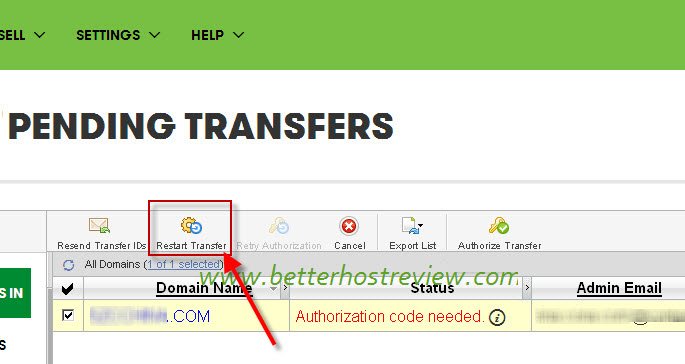Restart Domain Transfer with GoDaddy â Better Host Review