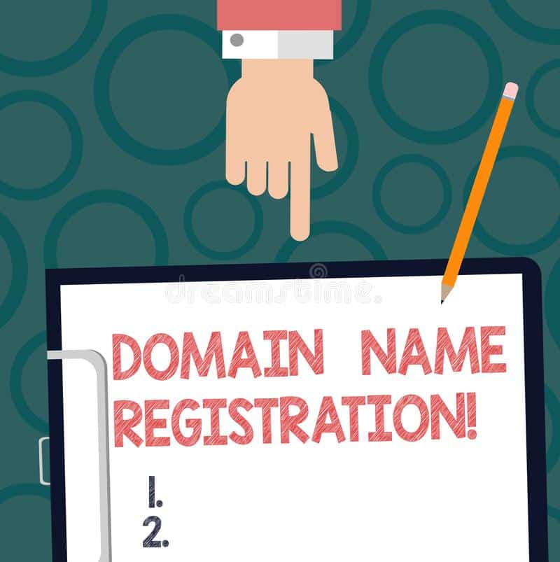 Text Sign Showing Domain Name Registration. Conceptual Photo Process Of ...