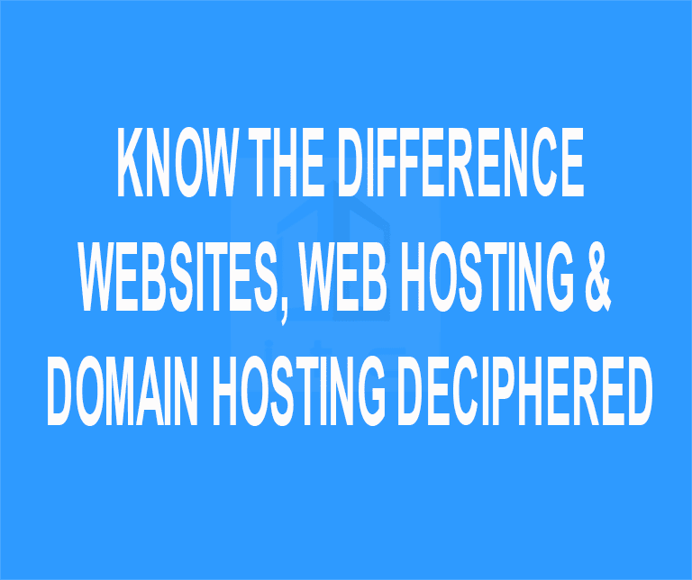 The Difference: Websites, Web Hosting &  Domain Hosting Deciphered